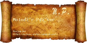 Molnár Péter névjegykártya